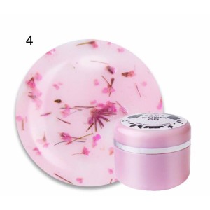 Гель Saga Professional Flower Gel 04 с сухоцветами, цвет светло-розовый,5 мл